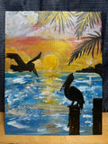 Pelican sunset